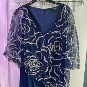 Blue Floral Women's Dress